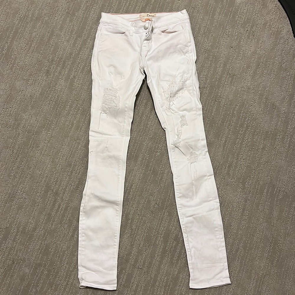 DITTOS skinny mid rise distressed jeans